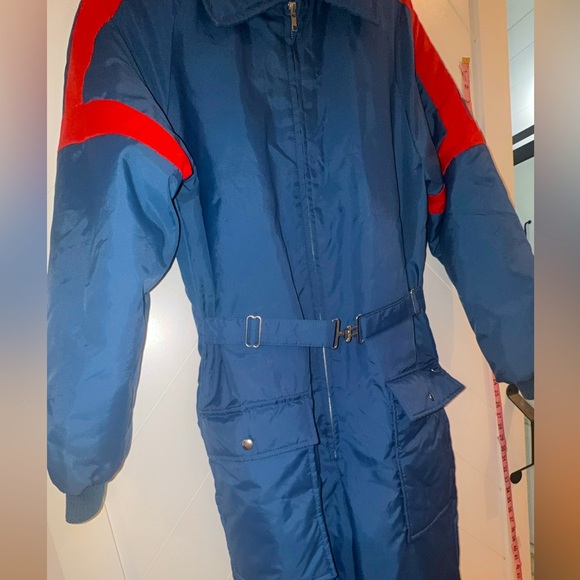 Vintage Sears Snowmobile retro Leisure Suit Large Snow Suit Ski 70’s 80’s Blue - Picture 7 of 9